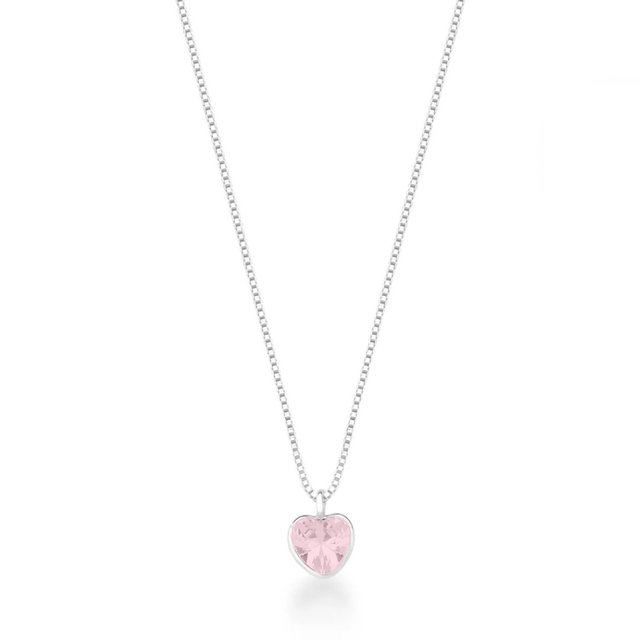 COLAR PONTO DE LUZ CORAÇÃO ROSA